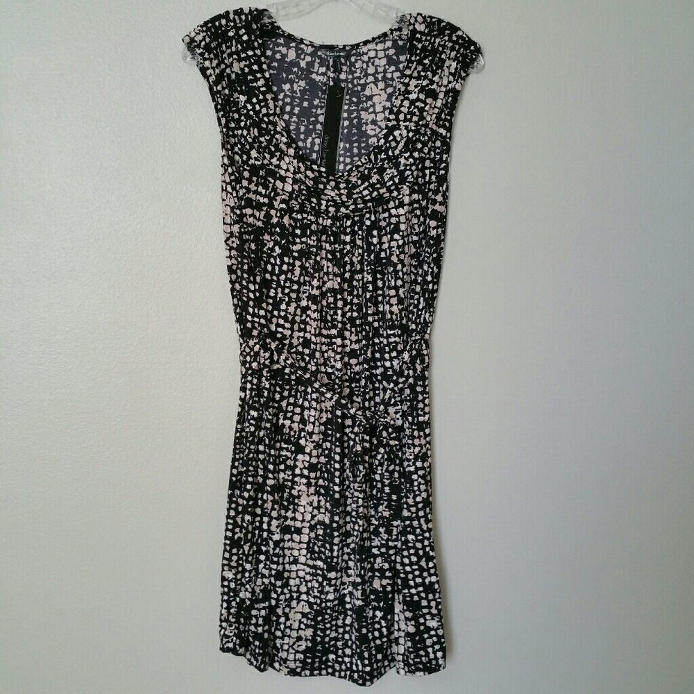 NWT Daisy Fuentes Sleeveless Dress w/ Belt sz L